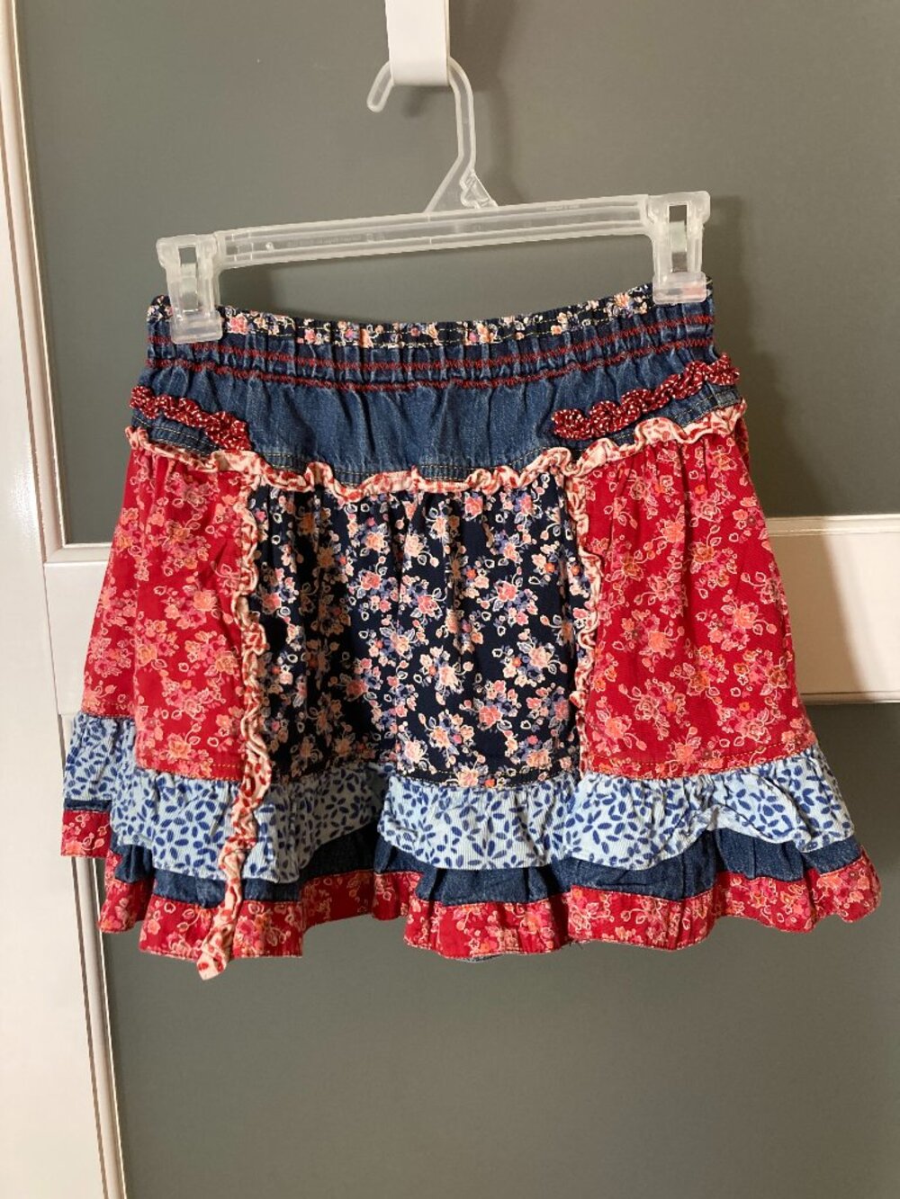 Oilily Denim Ruffle Twirly Swing Skirt - 104. 4 5 6
